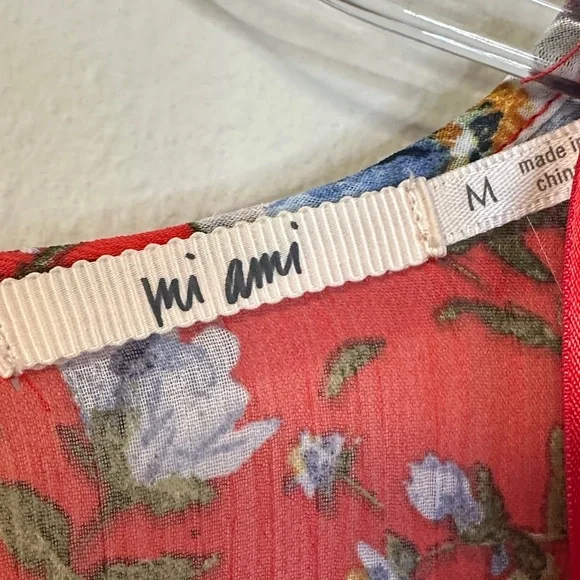 mi ami Francesca’s Holly Floral Godet Dress Size M - Picture 3 of 6